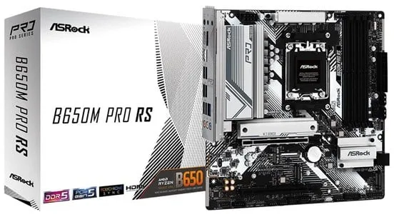 ASRock B650M PRO RS Moderkort - AMD B650 - AMD AM5-sockel - DDR5 RAM - Micro-ATX