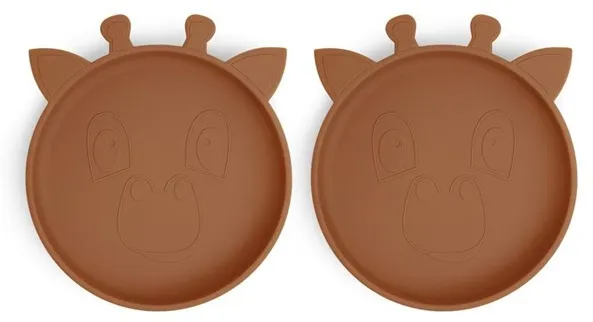 Nuuroo Akila silikonplatta 2 stycken - Karamellkaffe