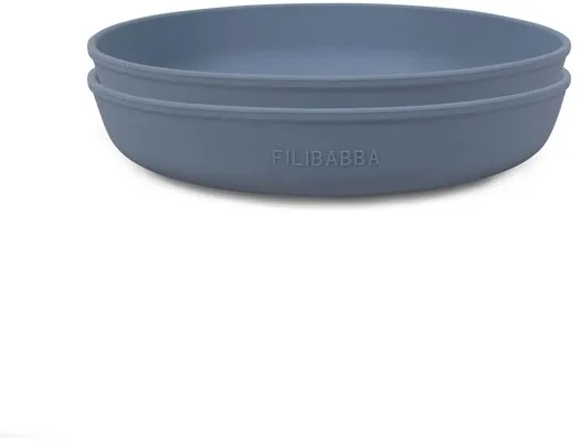 Filibabba Silicone plate 2-pack - Powder blue