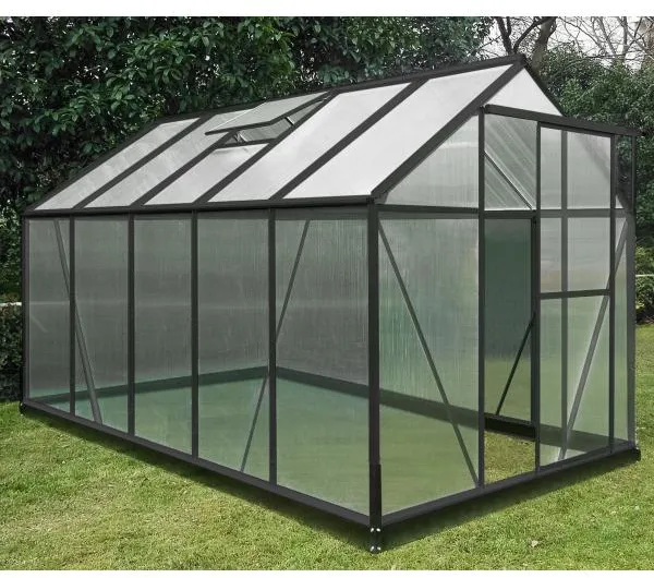 Växthus poly svart 191x313x191cm