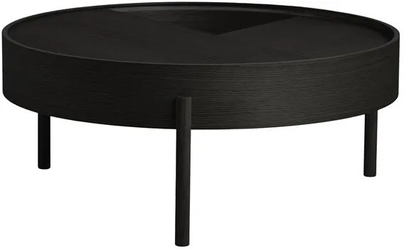 Woud Arc Soffbord Svart Ask Ø89