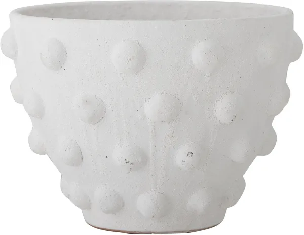 BLOOMINGVILLE Rokiya Deko Kruka, Vit, Terrakotta